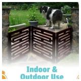 New 3-Panel Wooden Pet Gate Avant Garde Design