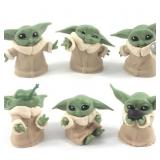 New 6PCS Baby Yoda Set, 2.2-Inch Action Figures,