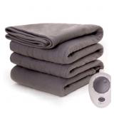 New Gray Soft Fleece Polyester Electric Blanket