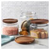 New Anchor Hocking Glass Jars with Acacia Lids