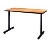 New "Compact Wooden Desk with Sturdy Black Frame