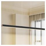 New 39" Linear Pendant Light Black Dining Room