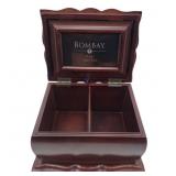 New Bombay Wooden Jewelry Box with 4x6 Photo