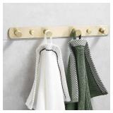 New 4 Hook Rack for Towel Coat Robe, Brushed