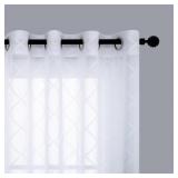 New White Sheer Curtains 84 Inches Long 2