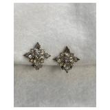 Rhinestone Clip Earrings