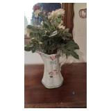 Ceramic Pitcher with Flowers