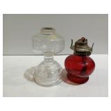 Vintage oil lamp pieces