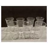 Set of seven glasses