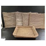 Small wicker tray and four with her placemats