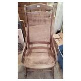 Vintage Cane Bottom Rocking Chair