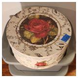 Rose Hat Box with contents