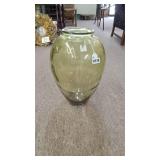 Large Green Heavy Vase