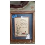 Framed Duck Picture