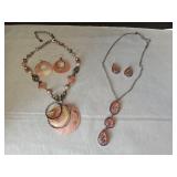 2 Necklaces and 2 Pairs of Earrings