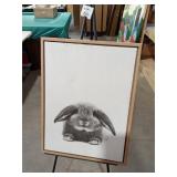 Framed Canvas Bunny Rabbit Picture