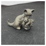 Spoon Miniature Pewter Cat