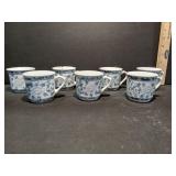 7- Pier 1 Blue and White Tea Cups