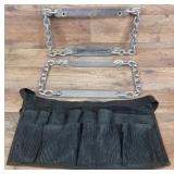 (2) chain license plate covers & small Tool belt