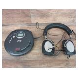 Vtg.  JVC CD player & headphones