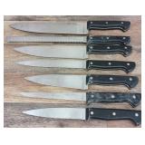 (7) Gerber kitchen knives 10.5 to 15"