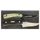 (2) Schrade USA Old Timer fixed blade knives 7"