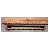 Antique English bobbin leg bench 63x14x18"