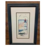 Framed lighthouse print 11x16