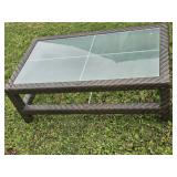 Quality synthetic wicker coffee table