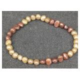 Freshwater pearl 4 mm stretch bracelet 7"