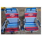 (2) Tommy Bahama folding beach chairs