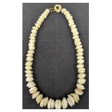 18" Vtg puka shell necklace 1/2-3/4" puka