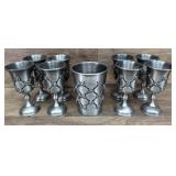 Small metal goblets & cup 3-3.5"