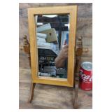 Countertop oak mirror 10x14"