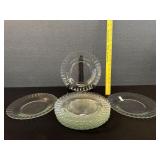 10 Glass Luncheon Plates