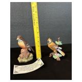 Two Hand Painted Bird Figurines 1 Signed