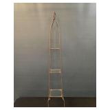 4 Ft 3 Tier Metal Glass Shelf Display