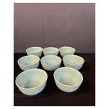 8 Food Network Turquoise Ceral Bowls