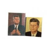 Two Vintage John F. Kennedy Portraits - Artwork Di