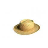 Straw Hat with Brown Band - Made in China