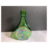 Apollo 15 Green Iridescent Glass Bottle with Logo