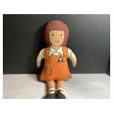 Allied Van Lines Stuffed Toy Doll with Orange Dres