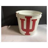 Indiana University White 5-Gallon Bucket with Red