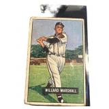 1951 Bowman Willard Marshall Baseball Card - Bosto