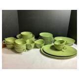 Vintage Mid Century Modern Chartreuse Melamine Din