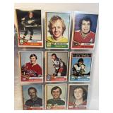 Topps 1973-74 NHL Hockey Cards Lot of 9 - Featurin