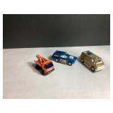 Vintage Die-Cast Toy Vehicles Set with Orange Tow