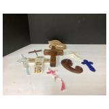 Handcrafted Easter-Themed Cross and Bookmark Set -