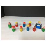 Vintage Fisher Price Little People Toy Set with Ca