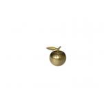 Elegant Gold Apple Decorative Piece with Leaf Acce